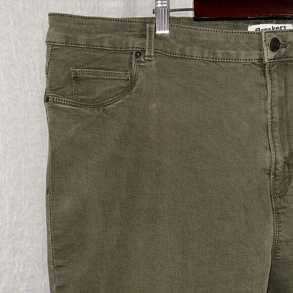 Breakers 24 Camo Olive Moth Army Green Stretch Denim Jeans - Picture 5 of 13